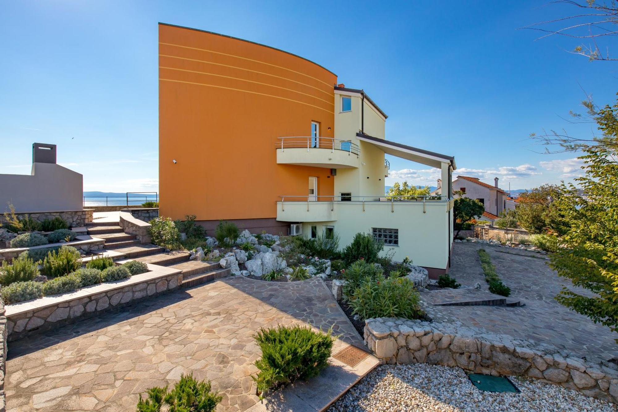 Luxury Villa Ostro With Pool & Krk Bridge View 克拉列维察 外观 照片