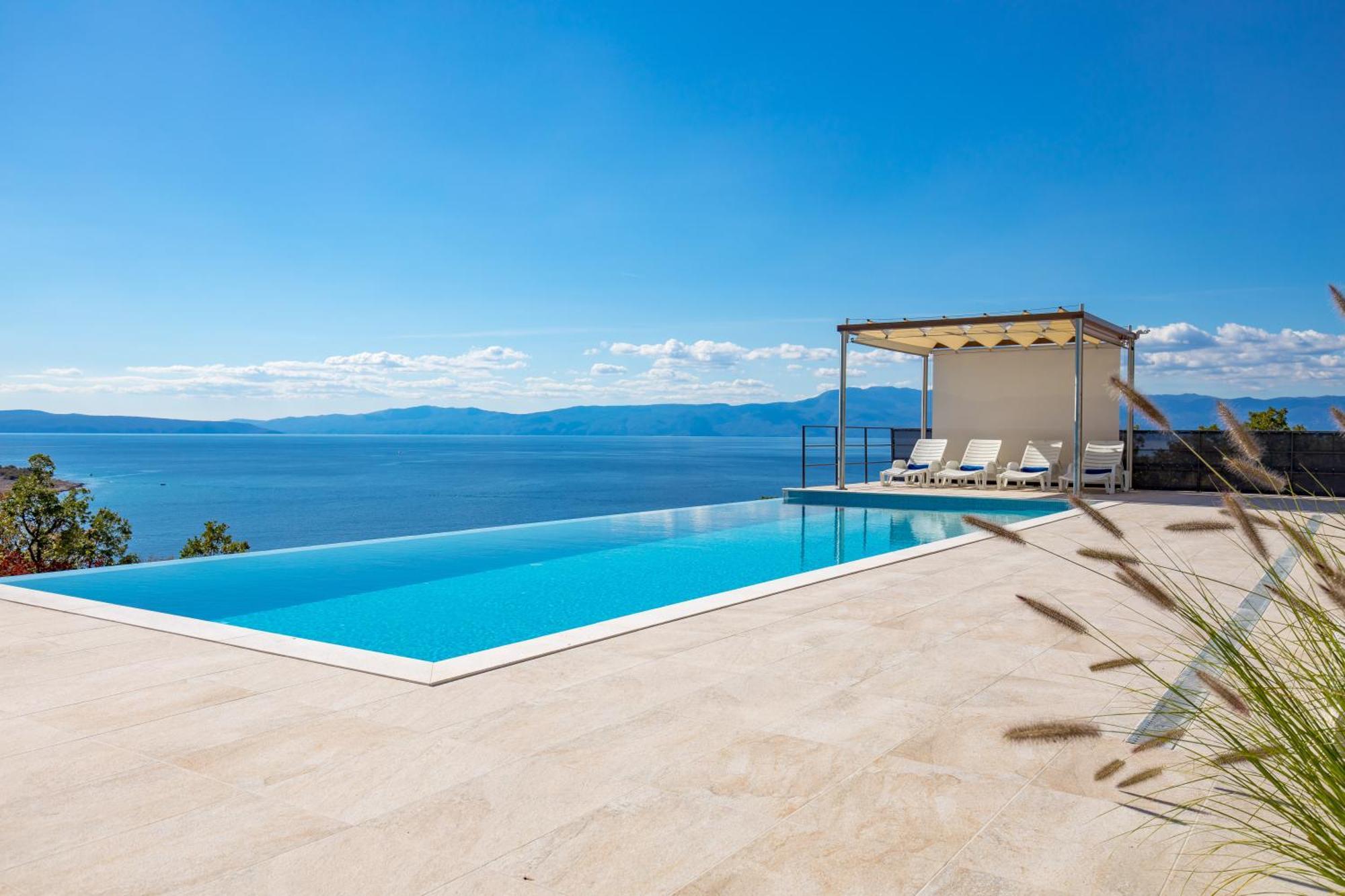 Luxury Villa Ostro With Pool & Krk Bridge View 克拉列维察 外观 照片