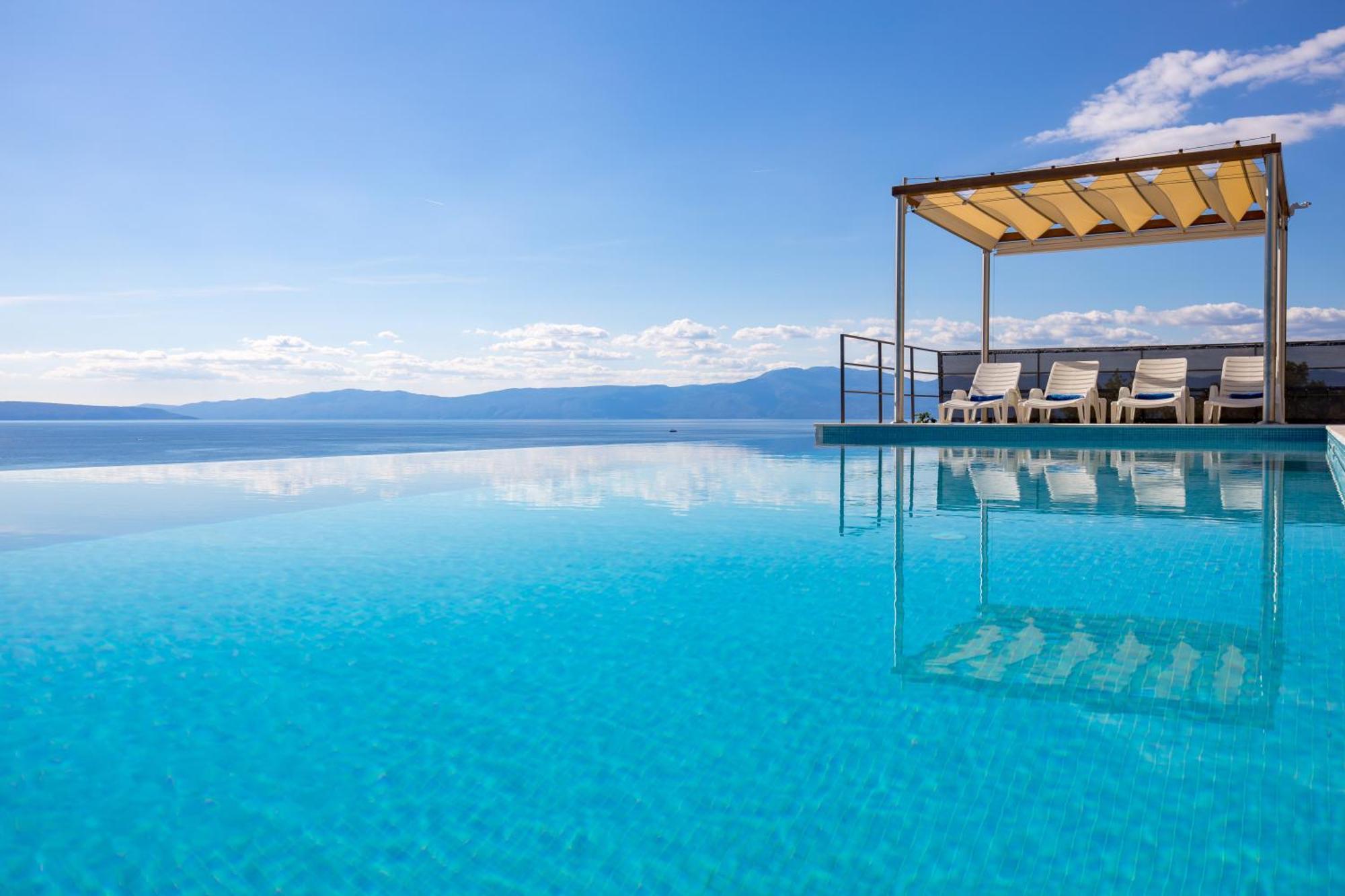 Luxury Villa Ostro With Pool & Krk Bridge View 克拉列维察 外观 照片