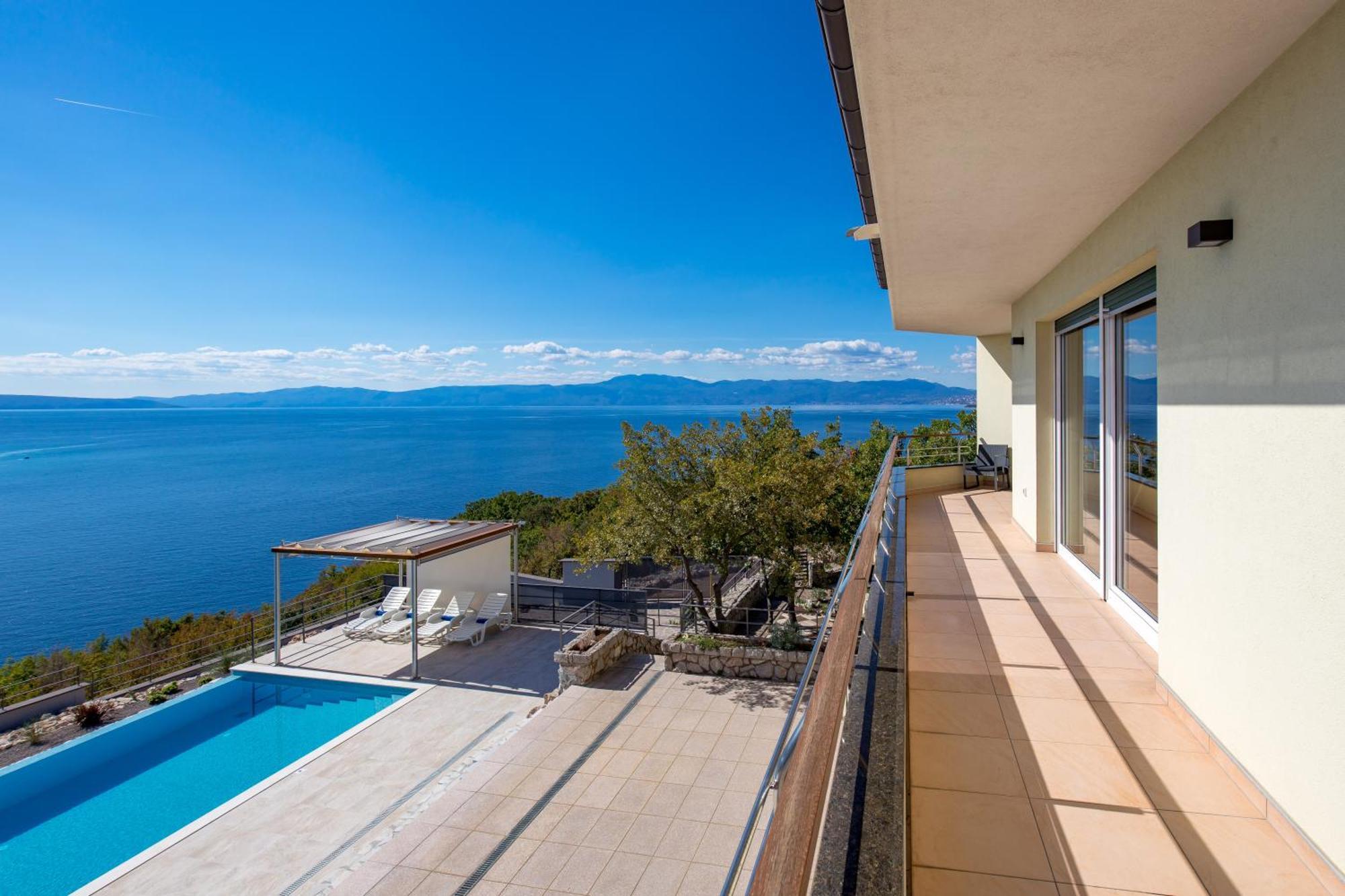 Luxury Villa Ostro With Pool & Krk Bridge View 克拉列维察 外观 照片