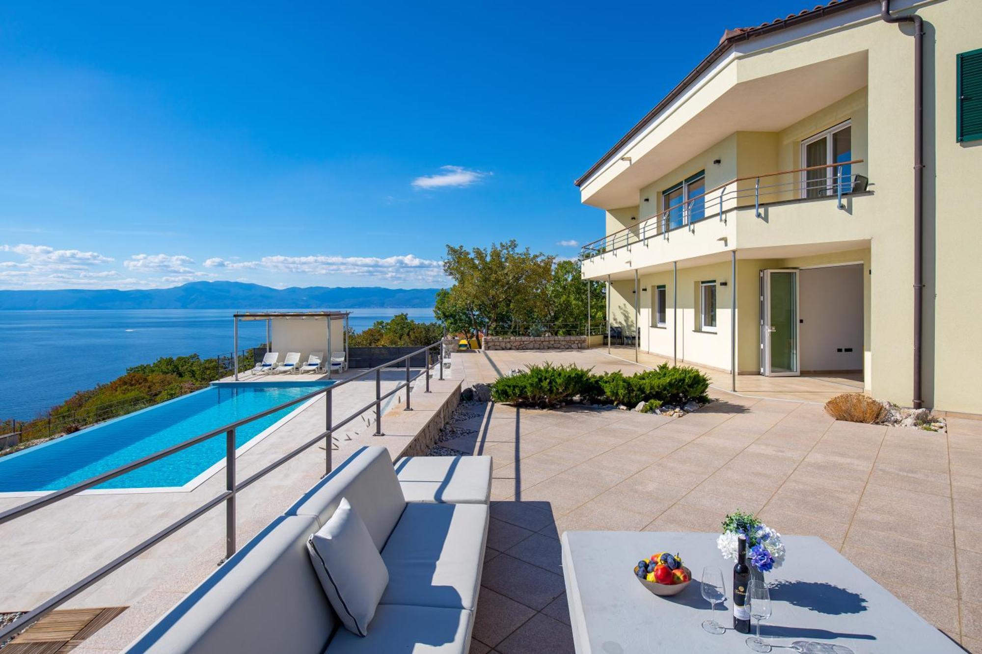 Luxury Villa Ostro With Pool & Krk Bridge View 克拉列维察 外观 照片